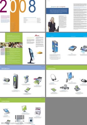 打印機畫冊中的電子產品 視覺藝術的科技演繹